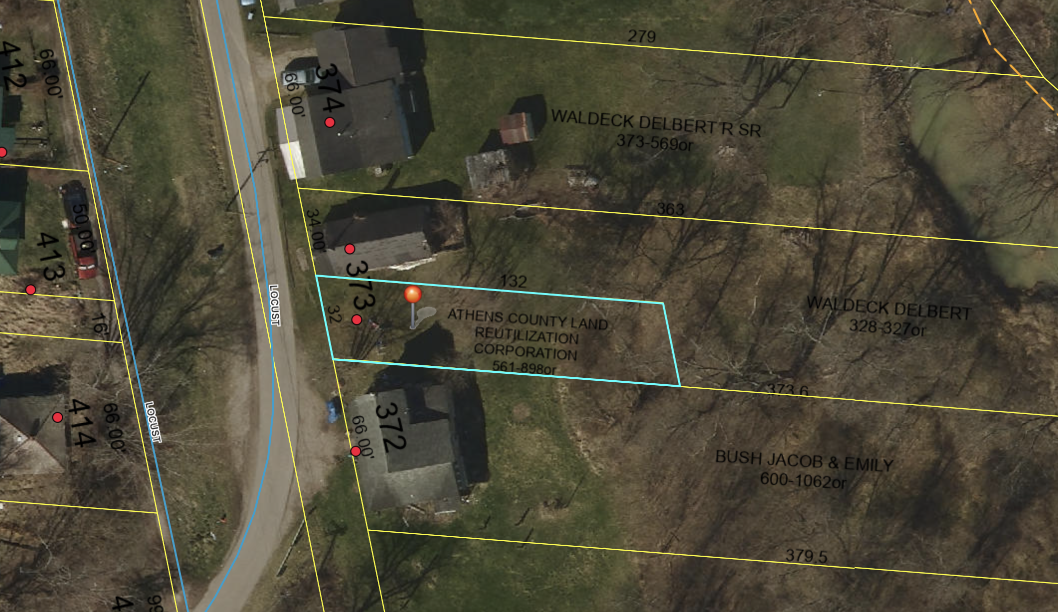 42 Locust Parcel Map 42 Locust Street, Glouster, Ohio Parcel Map, Athens County GIS