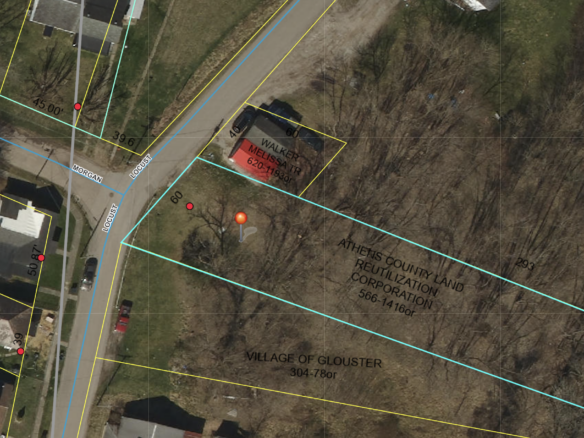 32 Locust Street, Glouster, Ohio parcel map, Athens County GIS
