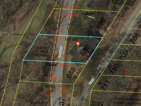 31 Town Street, Glouster, Ohio parcel map, Athens County GIS