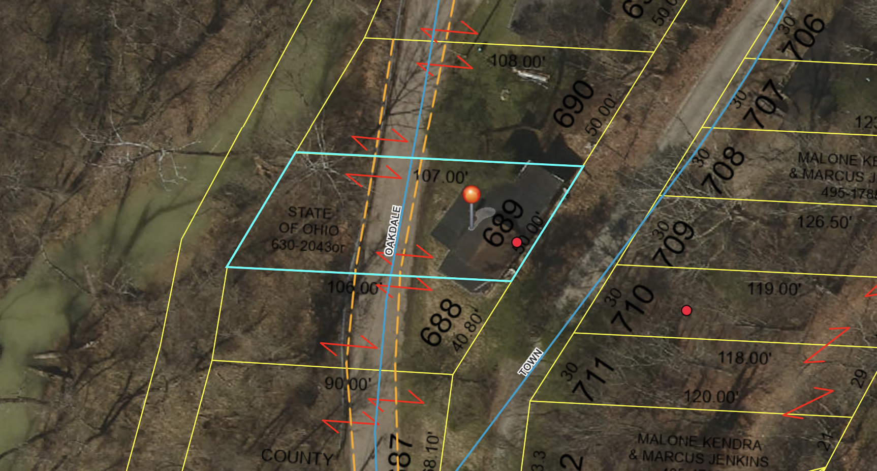 31 Town Street, Glouster, Ohio parcel map, Athens County GIS